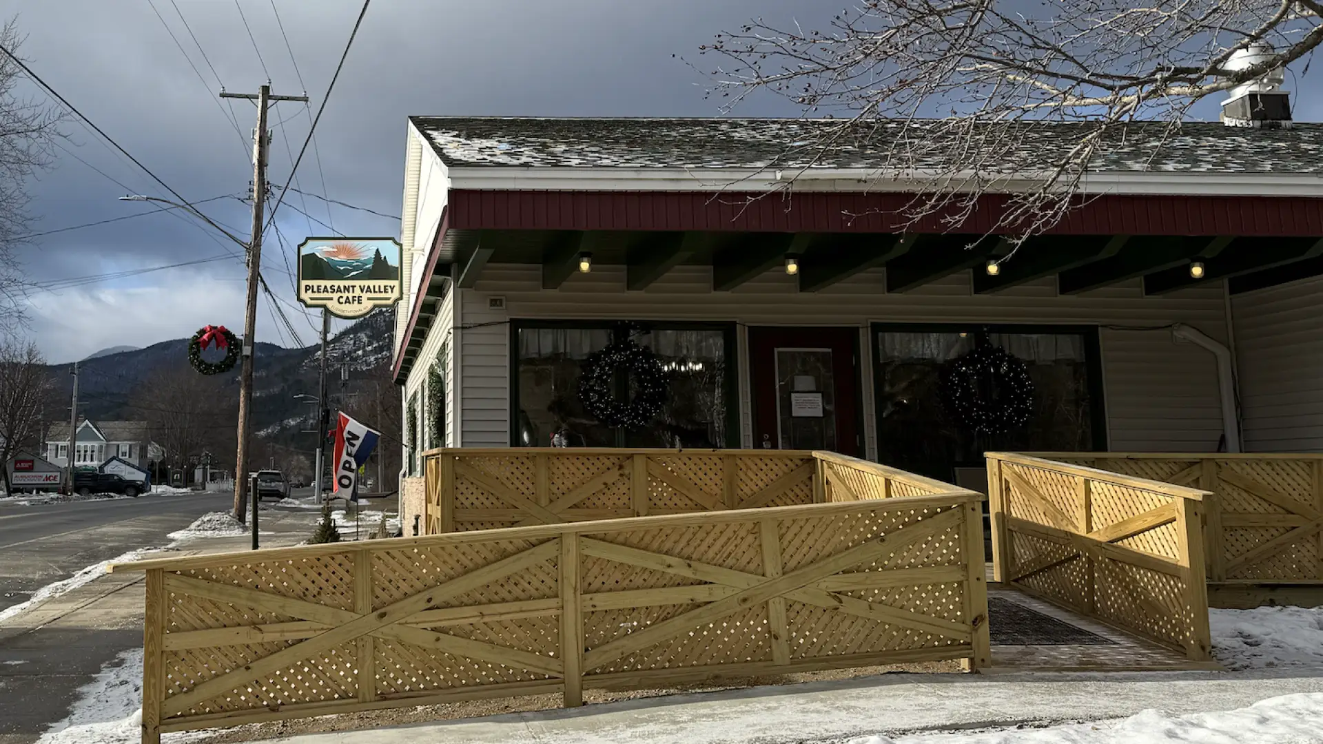 exterior of the cafe 